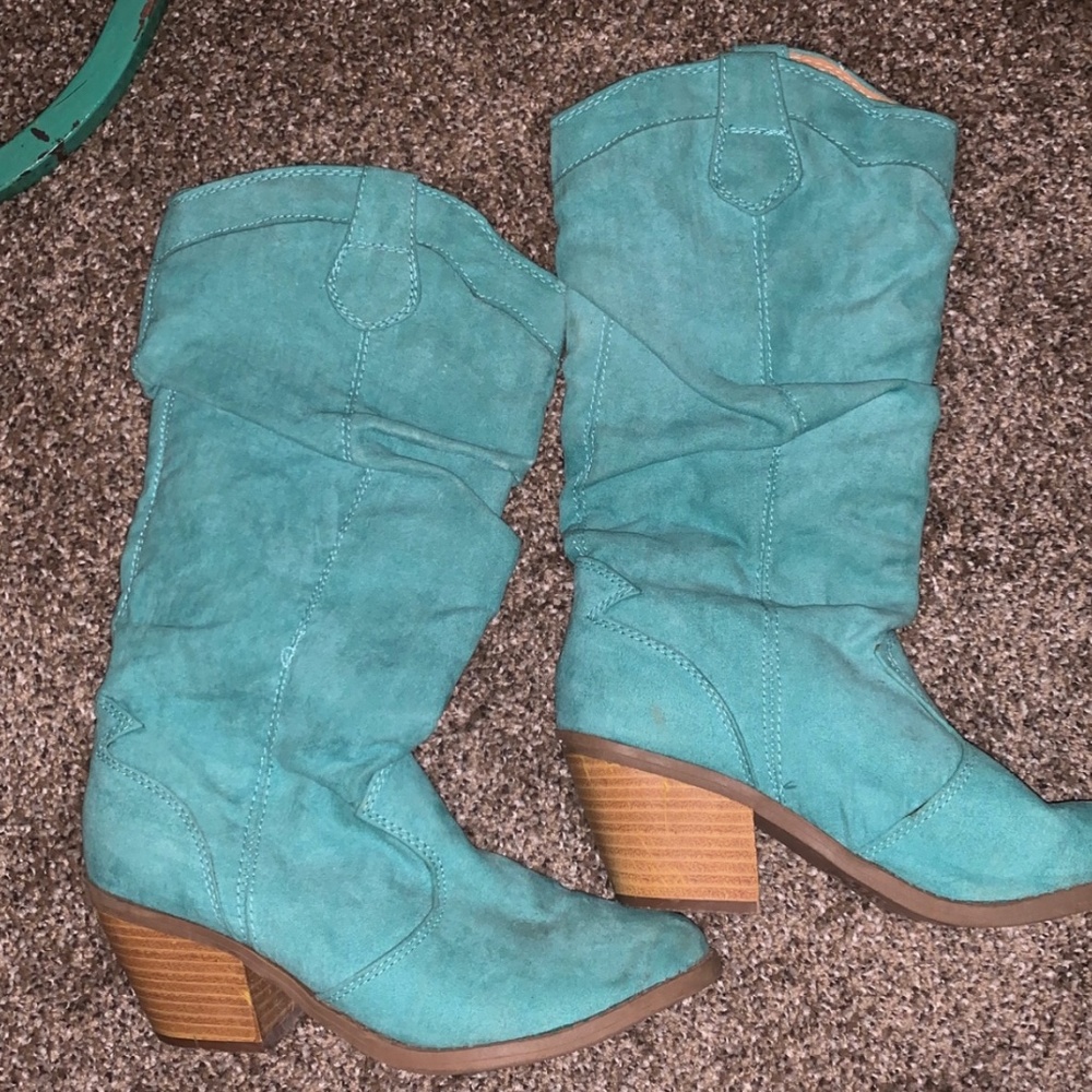 Turquoise Boots